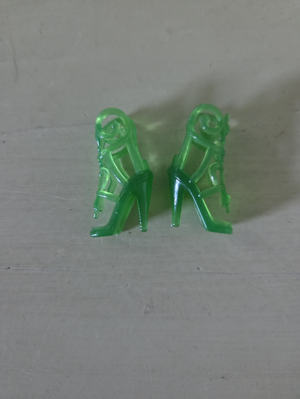 Green  Transparent High-Heel  Shoes For Barbie